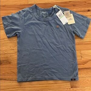 NWT FAHERTY sunwashed organic cotton blue horizon tshirt size 8